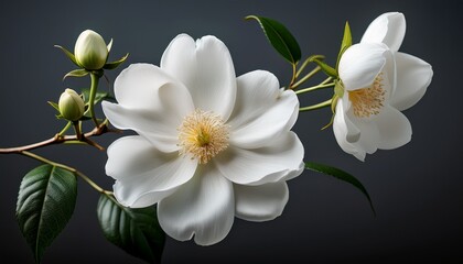 White Flower With Buds