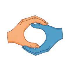 Hands in Unity - A Symbol of Connection and Support.