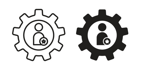 Soft skills icon concept outline symbol design. Simple element illustration.