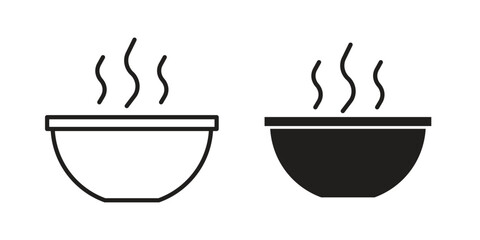 Soup icon concept outline symbol design. Simple element illustration.
