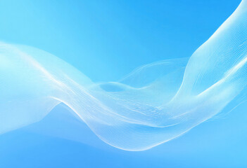 Abstract light blue wavy lines design