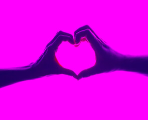 Fototapeta premium hand with heart. Valentine day. People. Love concept. Couple love. Sensual. Dream. Life