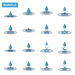 Water Drop Ripple Effect Collection Bundle.