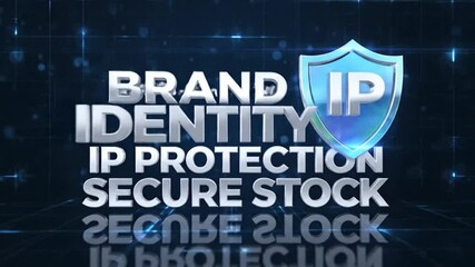 Brand Identity IP Protection: Secure Stock Footage with Shield Graphic