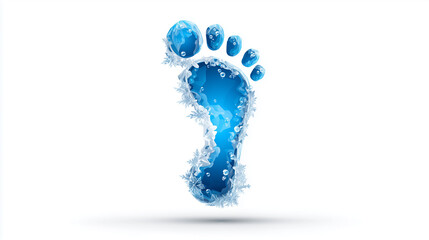 Footprint water concept design fresh cool clean aqua blue symbol graphic