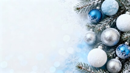 Cool Blue Christmas Modern Minimalist  Widescreen - Corporate Holiday