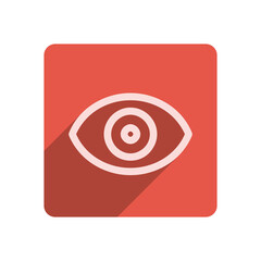 Flat Stroke Icon Template with Vibrant Red Accent