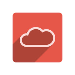 Flat Stroke Icon Template with Vibrant Red Accent