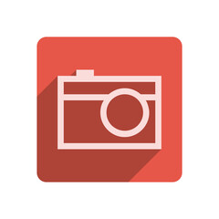 Flat Stroke Icon Template with Vibrant Red Accent
