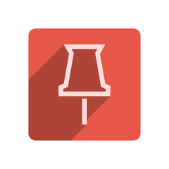 Flat Stroke Icon Template with Vibrant Red Accent