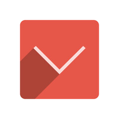 Flat Stroke Icon Template with Vibrant Red Accent