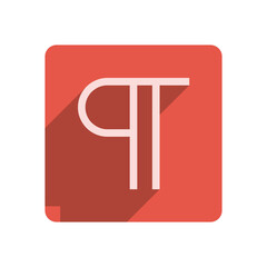 Flat Stroke Icon Template with Vibrant Red Accent