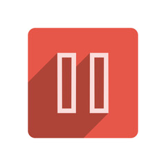 Flat Stroke Icon Template with Vibrant Red Accent