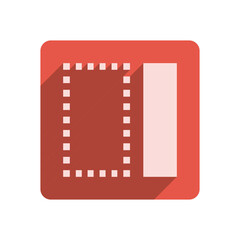 Obraz premium Flat Stroke Icon Template with Vibrant Red Accent