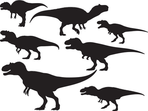 Allosaurus Dinosaur in Aggressive Stance with Large Jaw Structure