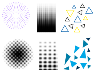 Collection of Festive sparklers with bright stars on a dark background and transference