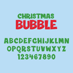 A fun and festive Christmas Bubble Vector Font perfect for kids&rsquo; holiday projects, cards, crafts, posters, and classroom designs. Cute, playful, and ideal for Cricut and digital use.