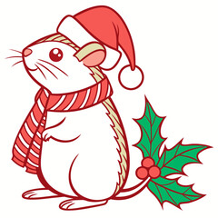 Playful Cheerful Pika design with Festive Cheer shades in a Christmas setting