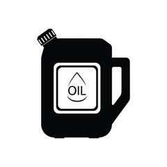 lubricating oil bottle icon in flat style