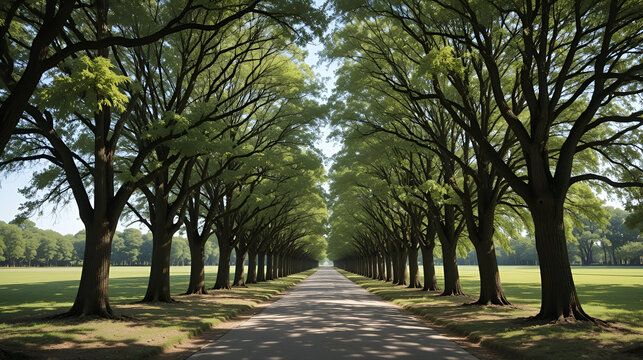 Tree lined path