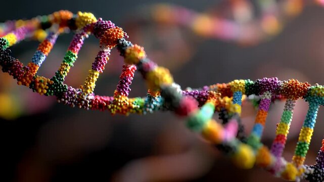 Abstract representation of the iconic double helix structure of deoxyribonucleic acid a fundamental molecule for life and genetics