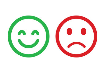 Fototapeta premium Happy vs. Sad Emoticons