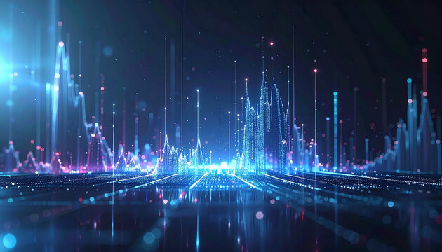 Digital Data Stream: A visualization of a digital data stream, illustrating the dynamic flow of information through a technological network. Evoking feelings of innovation and futuristic technology.