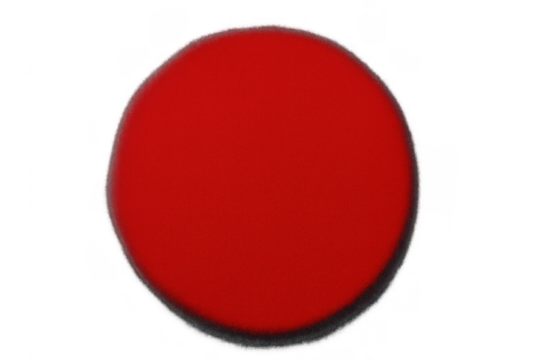 Red circle with blur effect creating a soft edge, abstract round shape on transparent background - Powered by Adobe