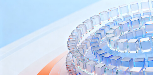 abstract background with blue circles