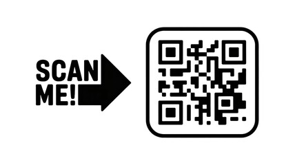 Dynamic QR code with 'Scan Me' prompt for instant digital access