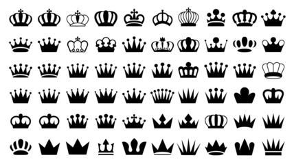 Elegant crown collection symbolizing leadership, royalty, and success