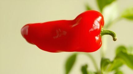Red pepper in transparent background. .