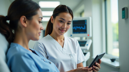 Dynamic Healthcare Professional with Tablet
