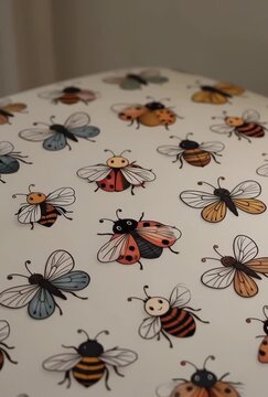 Animated Insects Seamless Pattern Background for Cute Fabric, Decorative, and Creative Projects