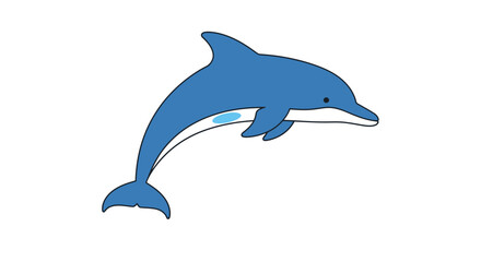 Obraz premium Illustrative depiction of a playful cetacean in motion showcasing its majestic form and aquatic