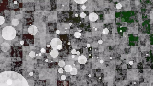 Abstract pattern of squares and circles