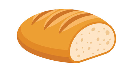 Artistic representation of a sliced loaf showcasing its internal texture and crust details