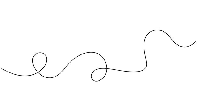 squiggle line continuous one line drawing animation, Squiggle line animation continuous one line drawing, Squiggle line animation continuous one line drawing, Abstract hand drawn dividing thin wave