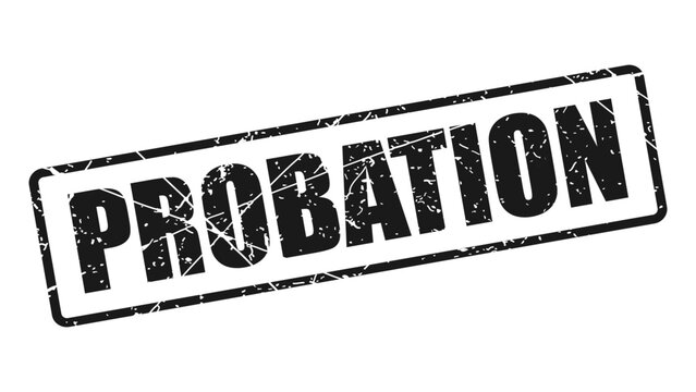 Probation stamp with grunge texture
