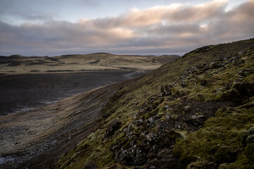 volcanic fields and black sand, raw beauty of iceland