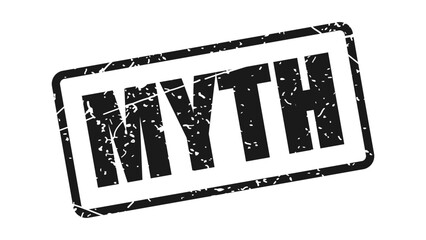 Naklejka premium Myth stamp with grunge texture