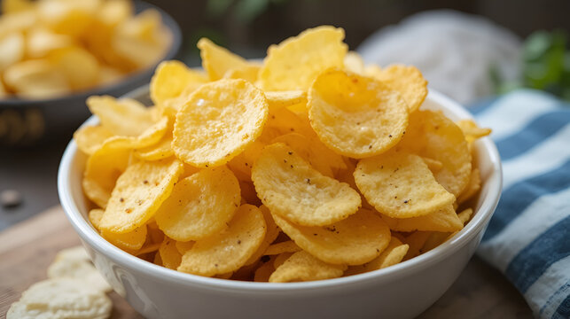 bowl of potato chips