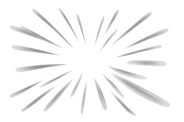 Obraz premium White radial speed lines creating burst effect on transparent background, showing motion and energy explosion
