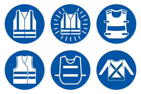 High Visibility Clothing Set Symbol Sign,Vector Illustration, Isolated On White Background Label. EPS10