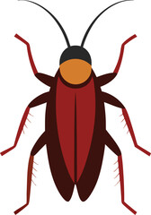 Single cockroach insect icon on a clean white background