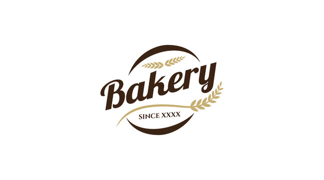 Whole Wheat Bread for Bakeries and Catering Companies. Food Label Logo Design Inspiration