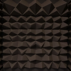 Obraz premium Black Geometric Pyramid Acoustic Foam for Sound Proofing, Studio Recording Room Enhancement Equipment