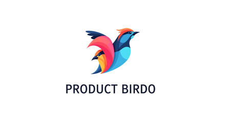 Colorful Bird Emblem for Branding, Digital Art, Vibrant Environment, Creative Viewpoint, Modern Concept