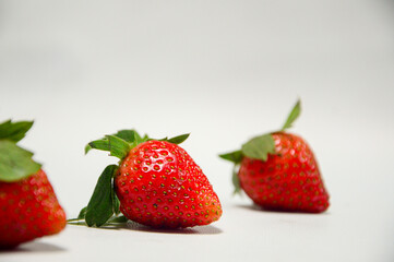 Fresh strawberry isolated on white background 