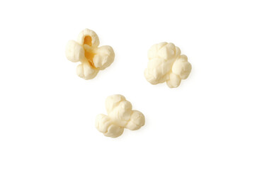 Freshly popped popcorn flying, delicious movie snack, crunchy buttered corn, transparent background element